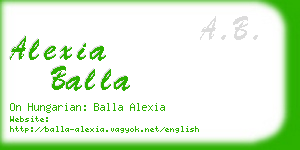 alexia balla business card